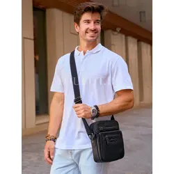 Сумка мужская через плечо, барсетка из натуральной кожи Ryff Ryder