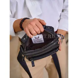 Сумка мужская через плечо из натуральной кожи комфорт Ruff Ryder