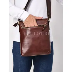 Сумка мужская через плечо большая из натуральной кожи Ryff Ryder