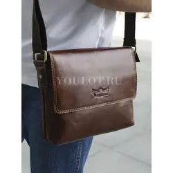 Кожаная мужская сумка Ryff Ryder через плечо для города