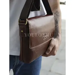 Кожаная мужская сумка Ryff Ryder через плечо для города