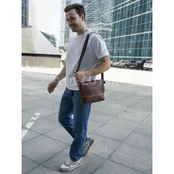 Кожаная мужская сумка Ryff Ryder через плечо для города