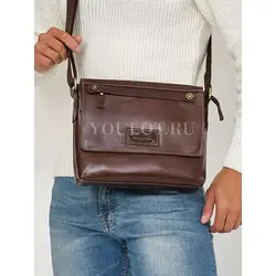 Кожаная сумка мужская через плечо Ryff Ryder универсальный дизайн