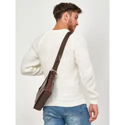 Кожаная сумка мужская через плечо Ryff Ryder универсальный дизайн