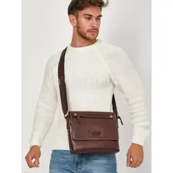 Кожаная сумка мужская через плечо Ryff Ryder универсальный дизайн