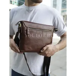 Кожаная мужская сумка через плечо универсальная Ryff Ryder