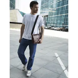 Кожаная мужская сумка через плечо универсальная Ryff Ryder