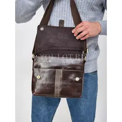 Сумка мужская Ryff Ryder через плечо кожаная Old Money