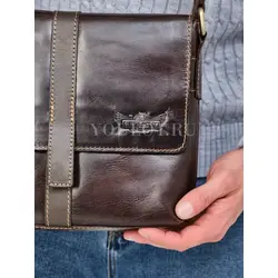 Сумка мужская Ryff Ryder через плечо кожаная Old Money