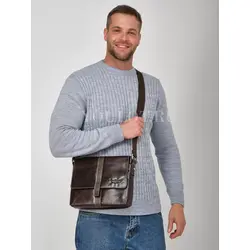 Сумка мужская Ryff Ryder через плечо кожаная Old Money