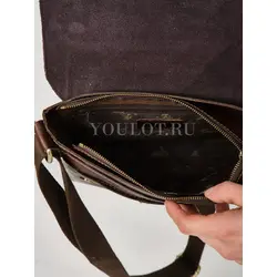 Сумка мужская кожаная с регулируемым ремнём Ryff Ryder