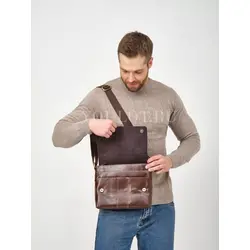 Сумка мужская кожаная с регулируемым ремнём Ryff Ryder