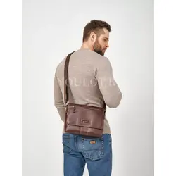 Сумка мужская кожаная с регулируемым ремнём Ryff Ryder