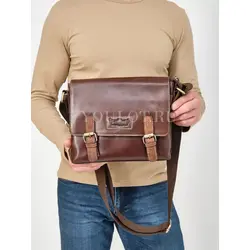 Сумка мужская через плечо Ryff Ryder кожаная на застежках
