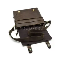 Сумка мужская через плечо Ryff Ryder кожаная на застежках