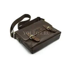 Сумка мужская через плечо Ryff Ryder кожаная на застежках