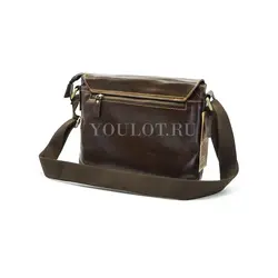 Сумка мужская через плечо Ryff Ryder кожаная на застежках