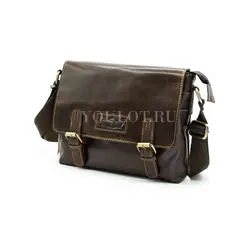 Сумка мужская через плечо Ryff Ryder кожаная на застежках