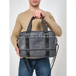 Дорожная сумка мужская Ruff Ryder из натуральной кожи черная