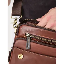 Сумка мужская кожаная через плечо Ryff Ryder на каждый день