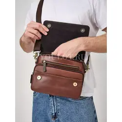 Сумка мужская кожаная через плечо Ryff Ryder на каждый день