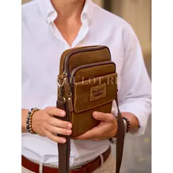 Мужская сумка через плечо из натуральной кожи премиум Ryff Ryder