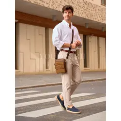 Мужская сумка через плечо из натуральной кожи премиум Ryff Ryder