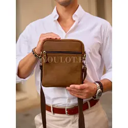 Мужская сумка через плечо из натуральной кожи премиум Ryff Ryder