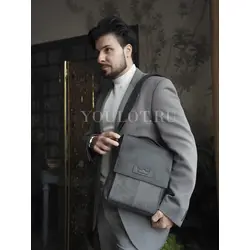 Сумка мужская через плечо Ruff Ryder натуральная кожа классика