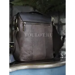 Кожаная сумка мужская Ruff Ryder с плечевым ремнём