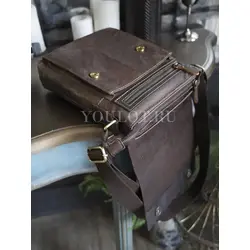 Кожаная сумка мужская Ruff Ryder с плечевым ремнём