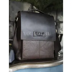 Кожаная сумка мужская Ruff Ryder с плечевым ремнём