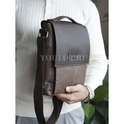 Кожаная сумка мужская Ruff Ryder с плечевым ремнём