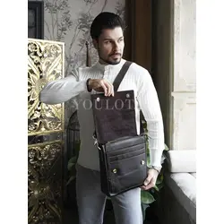 Сумка мужская через плечо Ruff Ryder, барсетка большая из натуральной кожи