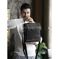 Сумка мужская через плечо Ruff Ryder, барсетка большая из натуральной кожи