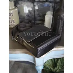 Сумка мужская через плечо Ruff Ryder, барсетка большая из натуральной кожи