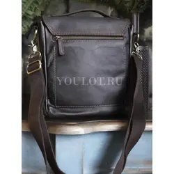 Сумка мужская через плечо Ruff Ryder, барсетка большая из натуральной кожи