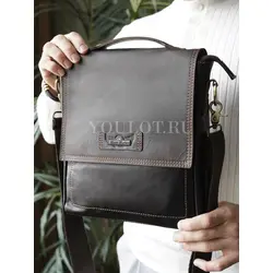 Сумка мужская через плечо Ruff Ryder, барсетка большая из натуральной кожи