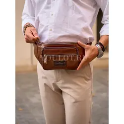 Бананка на плечо мужская Ruff Ryder, сумка через плечо, на пояс кожаная