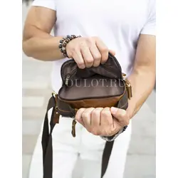 Кожаная сумка мужская через плечо высокого качества Ryff Ryder