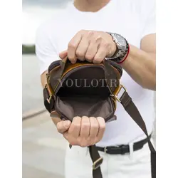 Кожаная сумка мужская через плечо высокого качества Ryff Ryder