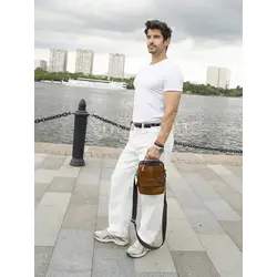 Кожаная сумка мужская через плечо высокого качества Ryff Ryder