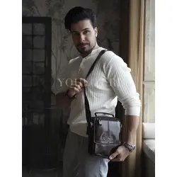 Сумка мужская Ryff Ryder кожаная на плечо для работы