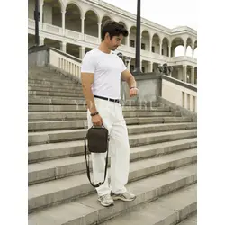 Мужская сумка через плечо из кожи в классическом стиле Ryff Ryder