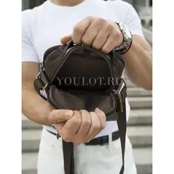 Мужская сумка через плечо из кожи в классическом стиле Ryff Ryder