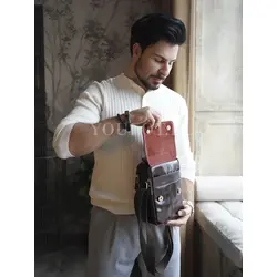 Кожаная сумка мужская Ryff Ryder для документов и телефона