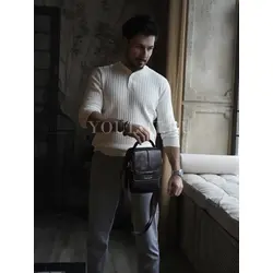 Кожаная сумка мужская Ryff Ryder для документов и телефона