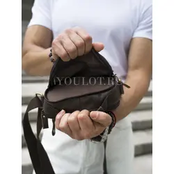 Мужская сумка через плечо из кожи Ruff Ryder для ежедневной носки