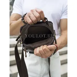 Мужская сумка через плечо из кожи Ruff Ryder для ежедневной носки