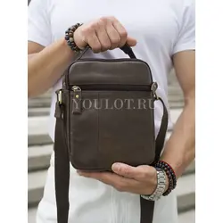 Мужская сумка через плечо из кожи Ruff Ryder для ежедневной носки